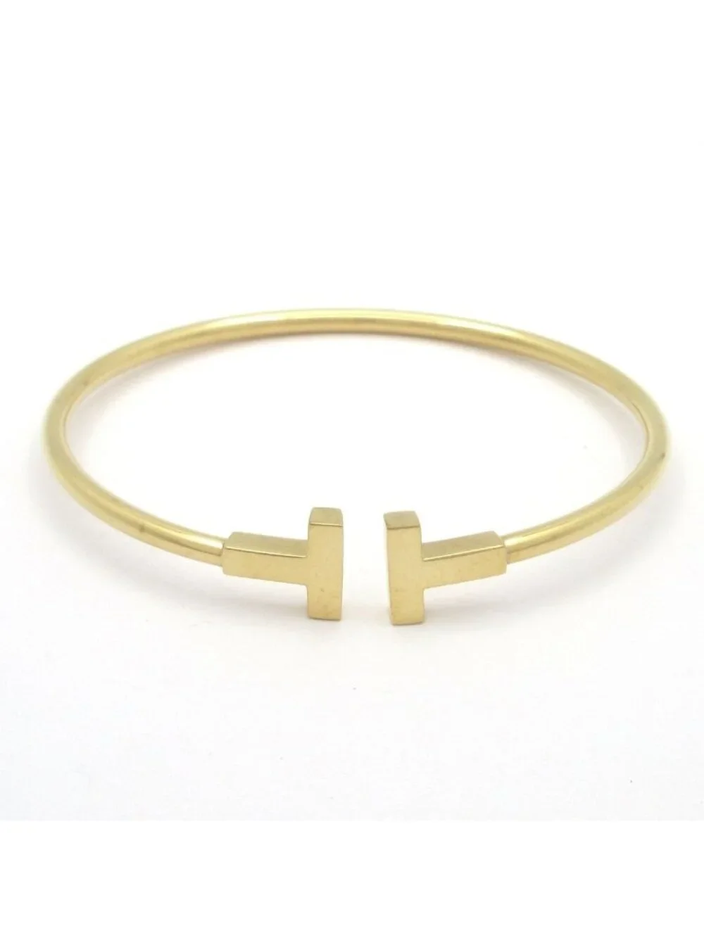 Tiffany & Co Bangle T Wire 18k Yellow Gold Bracelet